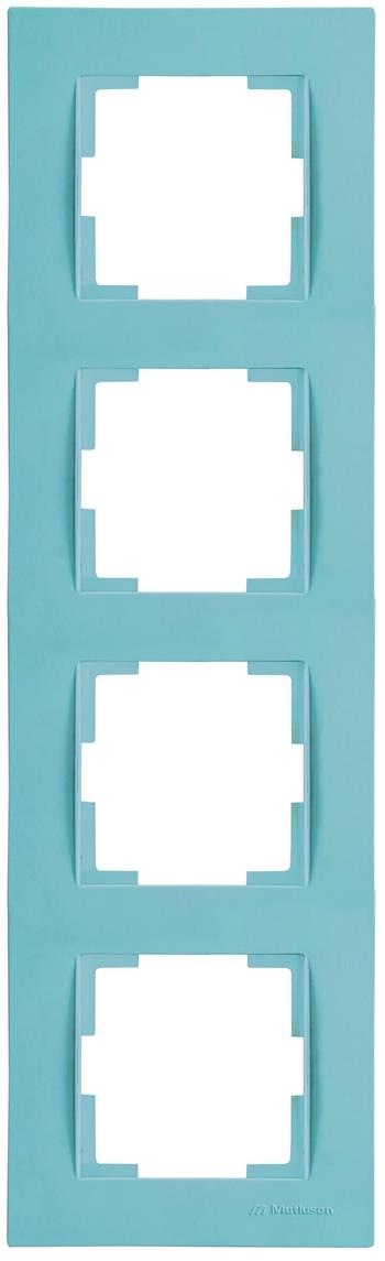 4fach Rahmen vertikal Blau (RITA Pastell Farben)