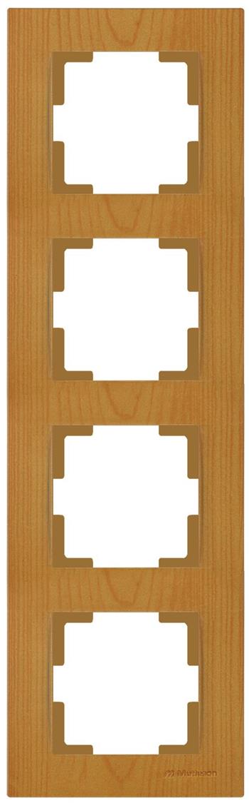 4fach Rahmen vertikal Eiche (RITA Holz Optik)