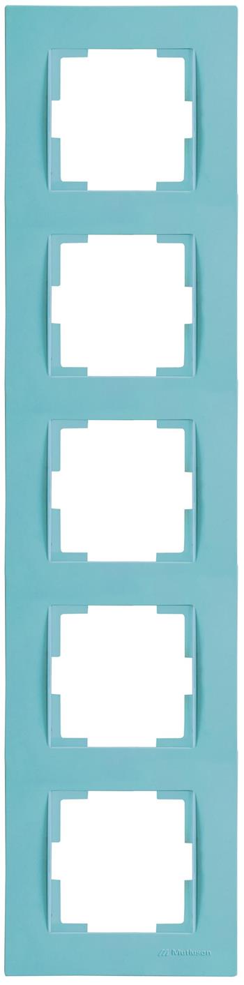 5fach Rahmen vertikal Blau (RITA Pastell Farben)