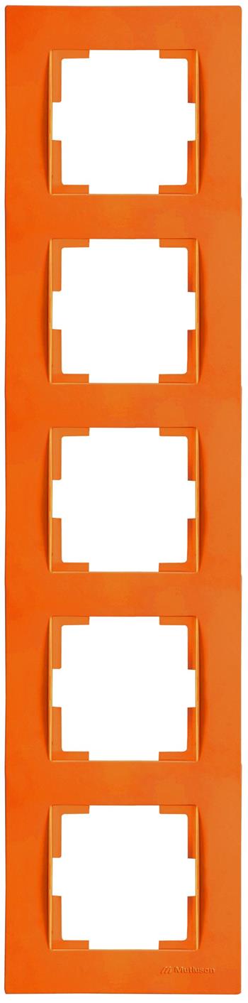 5fach Rahmen vertikal Orange (RITA Pastell Farben)