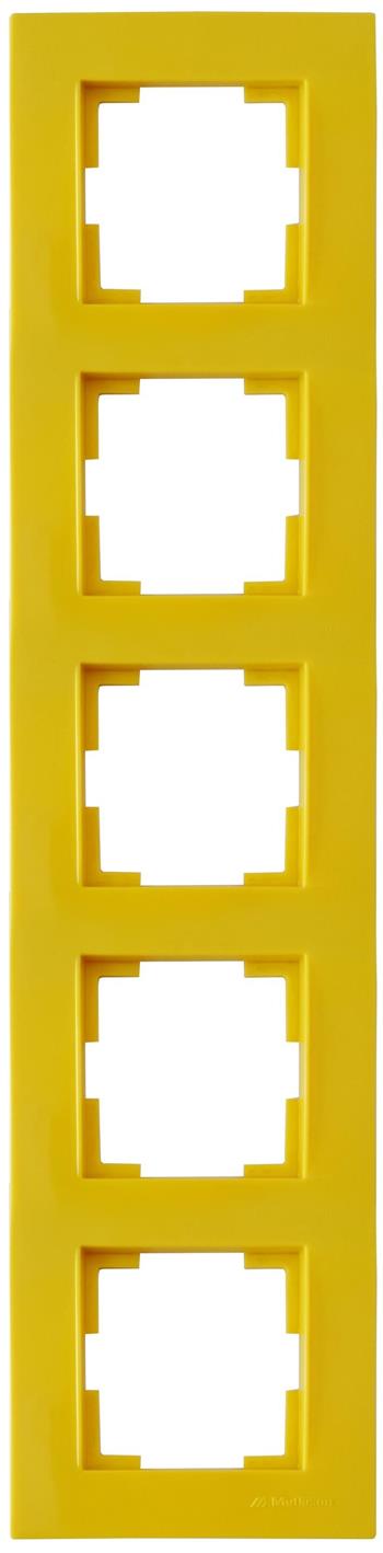 5fach Rahmen vertikal Gelb (RITA Pastell Farben)