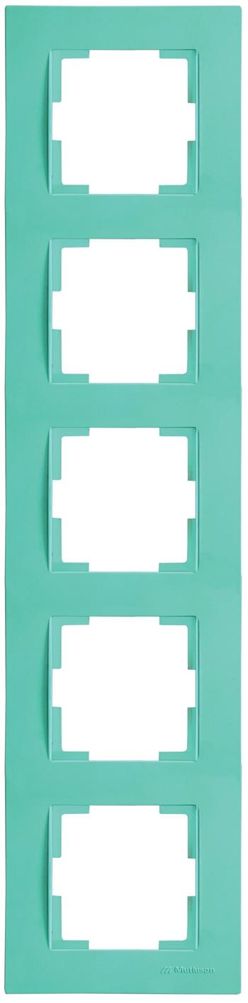 5fach Rahmen vertikal Grün (RITA Pastell Farben)