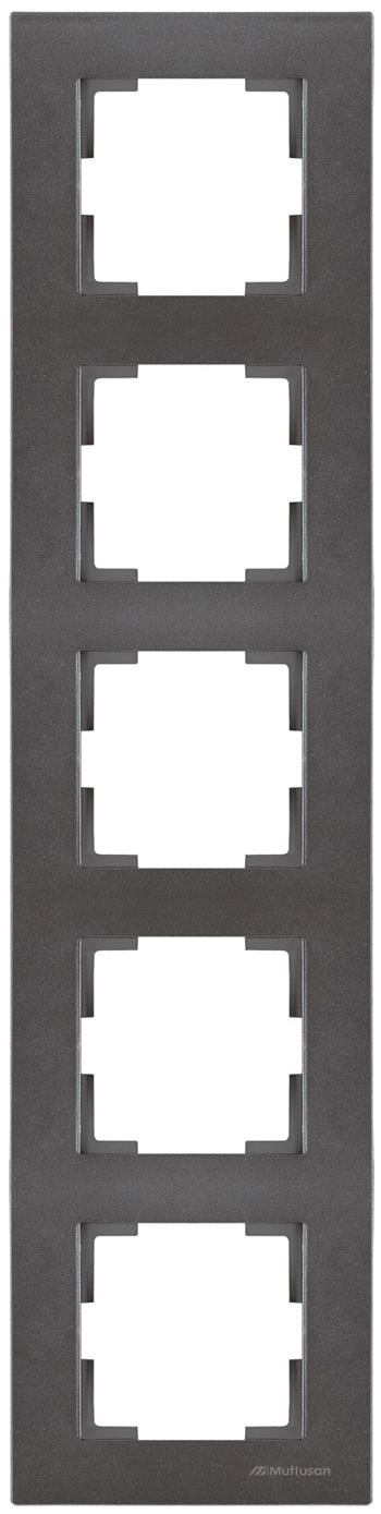 5fach Rahmen vertikal Anthrazit (RITA Metall Optik)