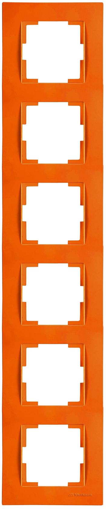 6fach Rahmen vertikal Orange (RITA Pastell Farben)