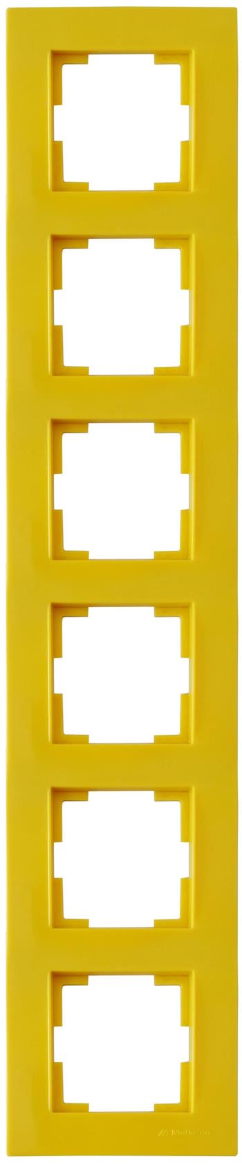 6fach Rahmen vertikal Gelb (RITA Pastell Farben)