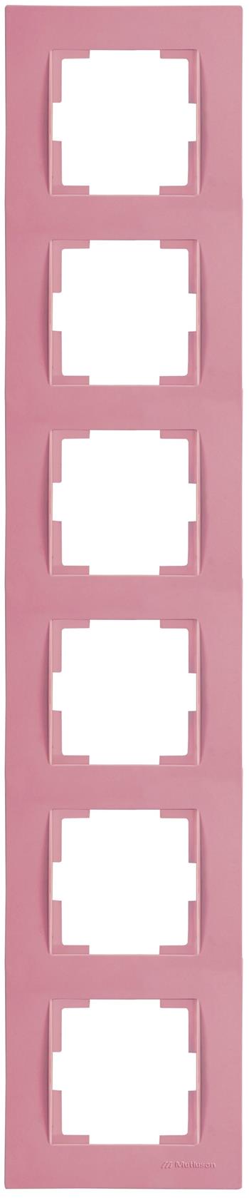6fach Rahmen vertikal Pink (RITA Pastell Farben)
