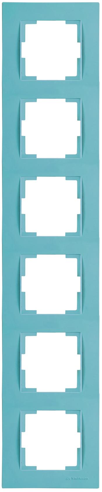 6fach Rahmen vertikal Blau (RITA Pastell Farben)