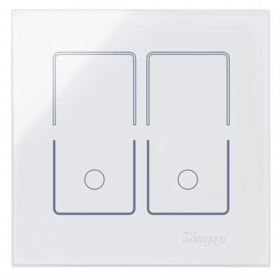 HKi8 - Glas-Sensor, 1-fach, für Serienschalter, Farbe: weiß