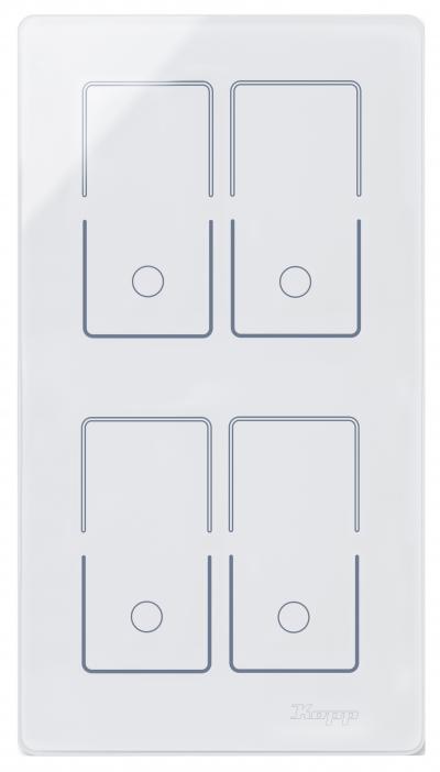 HKi8 - Glas-Sensor, 2-fach, für 2x Doppelschalter/-taster, Farbe: weiß