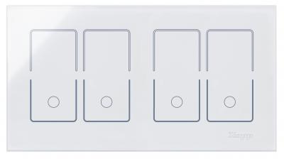 HKi8 - Glas-Sensor, 2-fach, für 2x Doppelschalter/-taster, Farbe: weiß