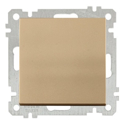 Ein / Aus Schalter einfach Gold (CANDELA / DARIA Metall Optik)