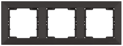 3fach Rahmen horizontal Schwarz (CANDELA Metall Optik)