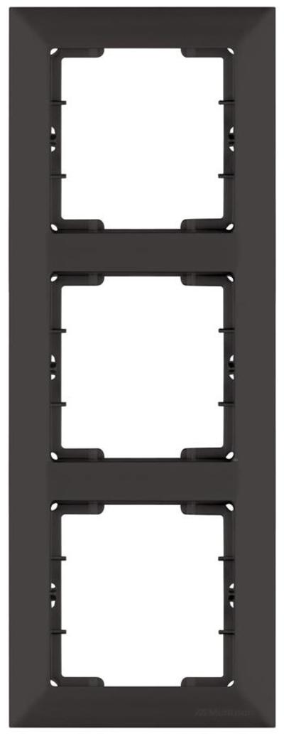 3fach Rahmen vertikal Schwarz (CANDELA Metall Optik)