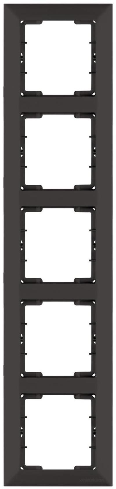5fach Rahmen vertikal Schwarz (DARIA Metall Optik)