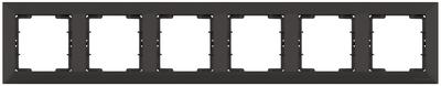 6fach Rahmen horizontal Schwarz (CANDELA Metall Optik)