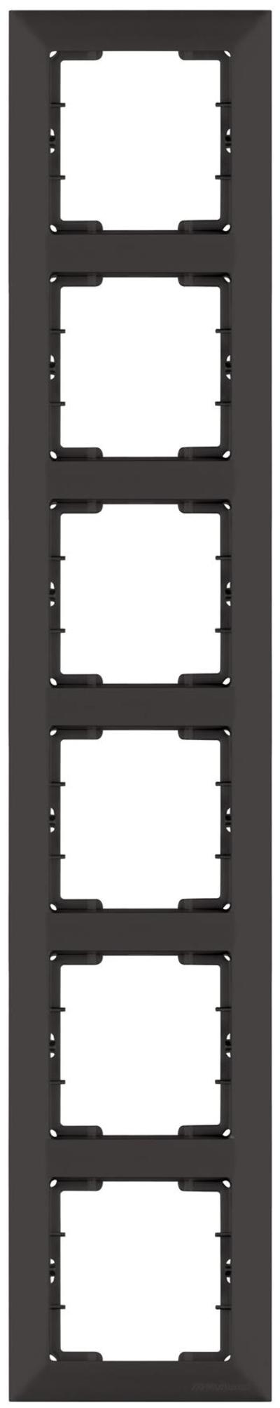 6fach Rahmen vertikal Schwarz (DARIA Metall Optik)