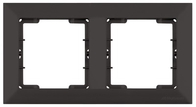 2fach Rahmen horizontal Schwarz (CANDELA Metall Optik)
