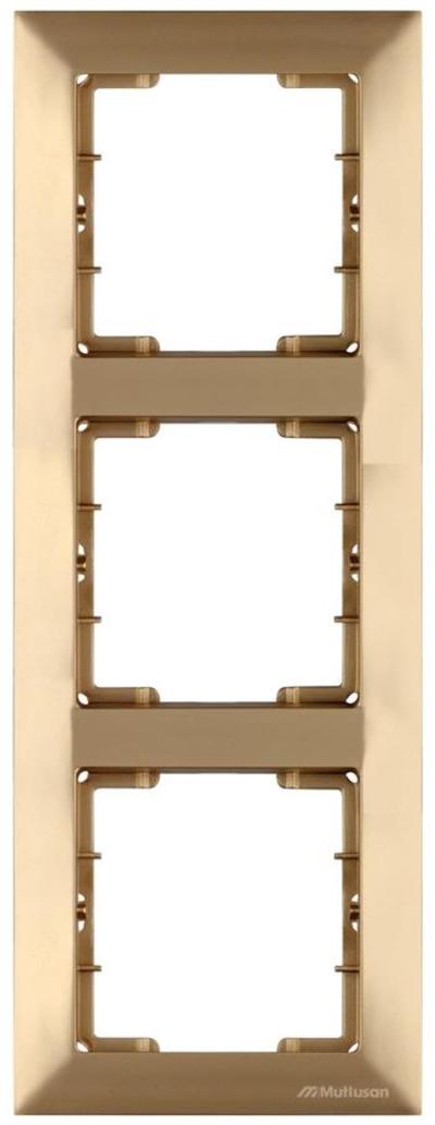 3fach Rahmen vertikal Gold (CANDELA Metall Optik)