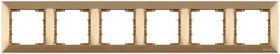 6fach Rahmen horizontal Gold (CANDELA Metall Optik)