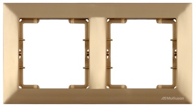 2fach Rahmen horizontal Gold (CANDELA Metall Optik)