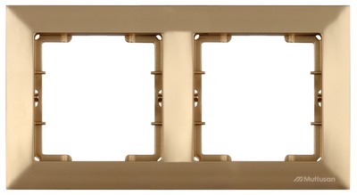 2fach Rahmen horizontal Gold (CANDELA Metall Optik)