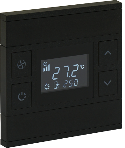 EAE KNX Thermostattaster 8 Tasten mit Gravur ORIA Anthrazit