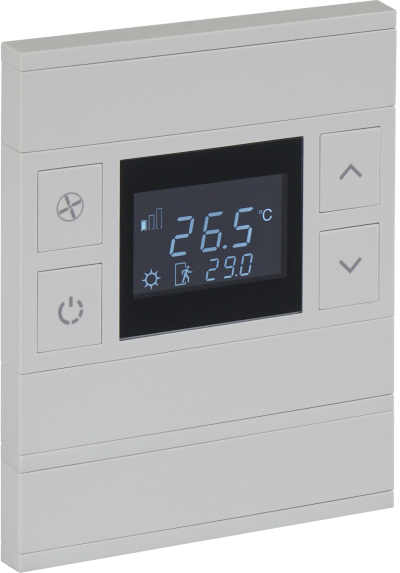 EAE KNX Thermostattaster 10 Tasten mit Gravur ORIA Hellgrau