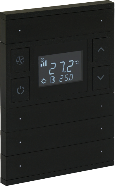 EAE KNX Thermostattaster 12 Tasten mit Status LED ORIA Anthrazit