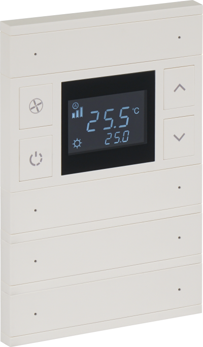 EAE KNX Thermostattaster 12 Tasten mit Status LED & Gravur ORIA Weiß