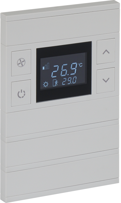 EAE KNX Thermostattaster 12 Tasten mit Gravur ORIA Hellgrau