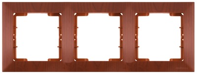 3fach Rahmen horizontal Kirsche (CANDELA Holz Optik)