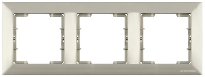 3fach Rahmen Titan horizontal (CANDELA Metall Optik)