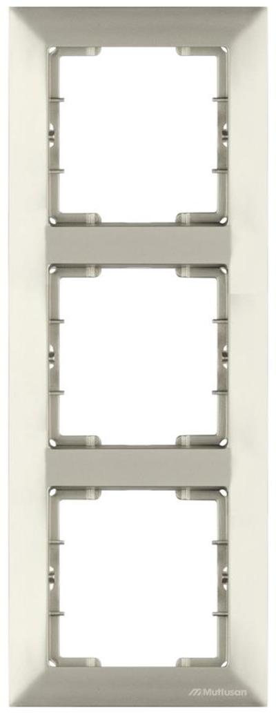 3fach Rahmen Titan vertikal (CANDELA Metall Optik)