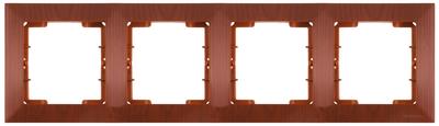 4fach Rahmen horizontal Kirsche (CANDELA Holz Optik)