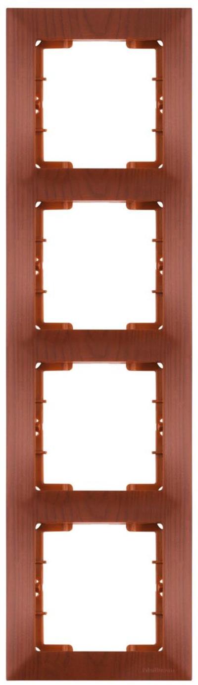 4fach Rahmen vertikal Kirsche (CANDELA Holz Optik)