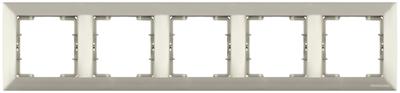 5fach Rahmen Titan horizontal (CANDELA Metall Optik)
