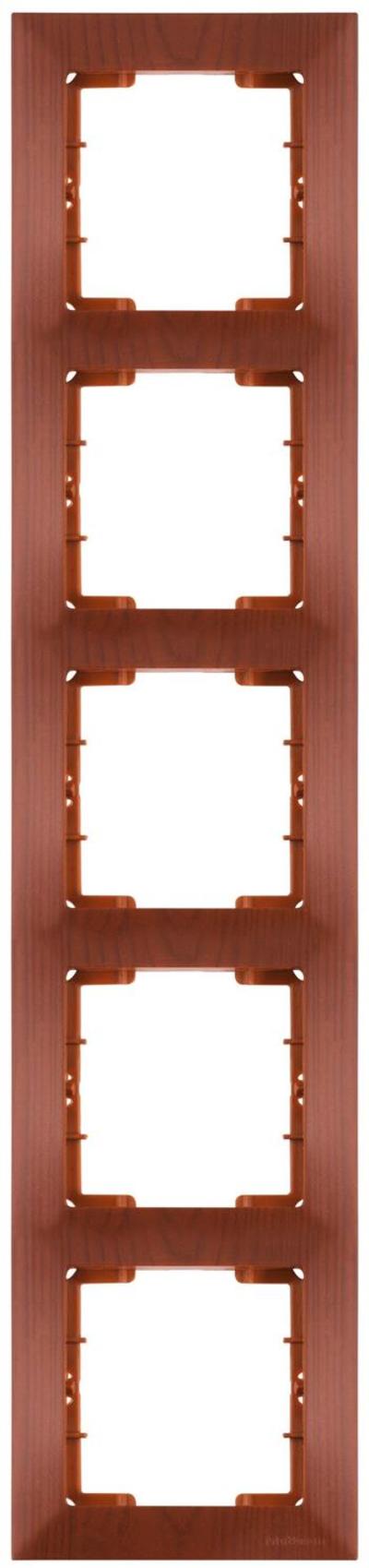5fach Rahmen vertikal Kirsche (CANDELA Holz Optik)