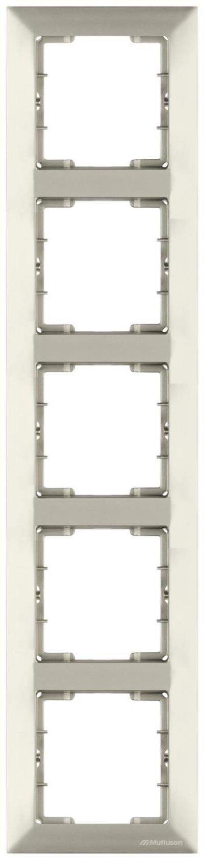 5fach Rahmen Titan vertikal (CANDELA Metall Optik)