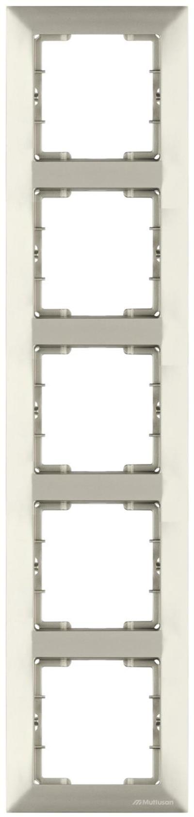 5fach Rahmen Titan vertikal (CANDELA Metall Optik)