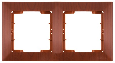 2fach Rahmen horizontal Kirsche (RITA Holz Optik)