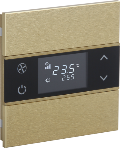 EAE KNX Taster mit Thermostat 2 kapazitive Tasten ROSA Goldfarben