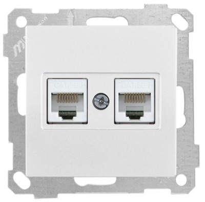 Netzwerk RJ45 CAT5e 2-fach weiß (CANDELA / DARIA Standard)