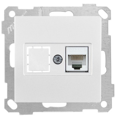 Netzwerk RJ45 CAT5e einfach weiß (CANDELA / DARIA Standard)