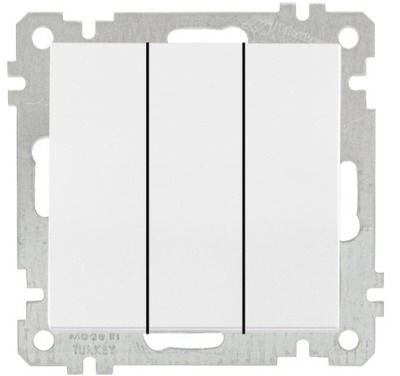 3fach Schalter weiß (CANDELA / DARIA Standard)