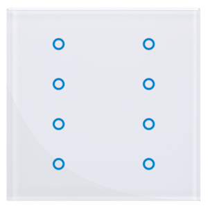 MAKEL Smart Home KNX Glastaster · 8 Tasten· 90° Ecken